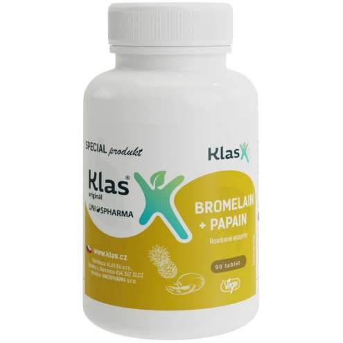 KLAS Bromelain + Papaya 60 mg, 90 tablet